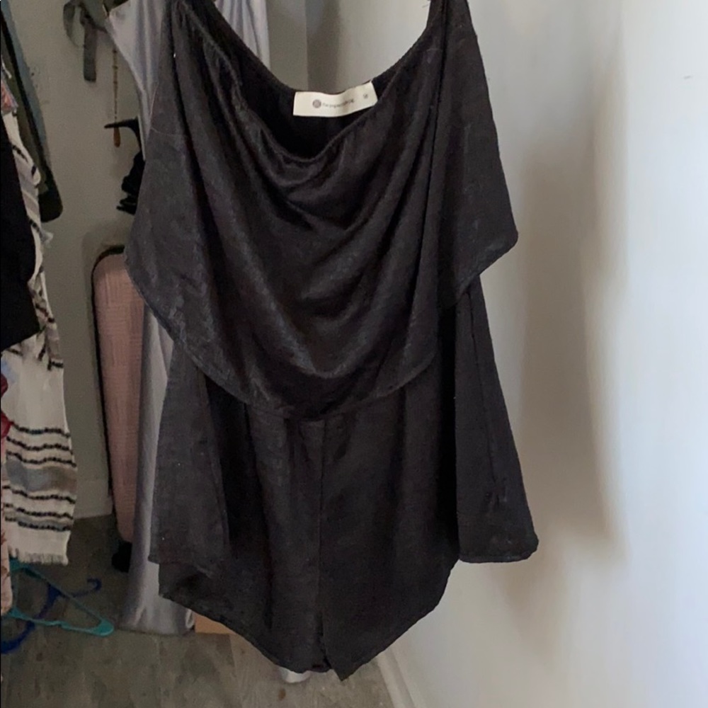 Black off the shoulder romper